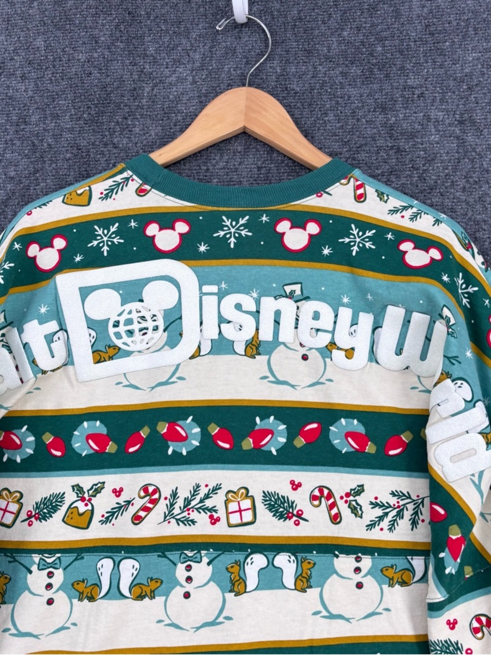 Disney 2022 Mickey Mouse Christmas Spirit Jersey Holiday Festive Women’s XL - Picture 4 of 11